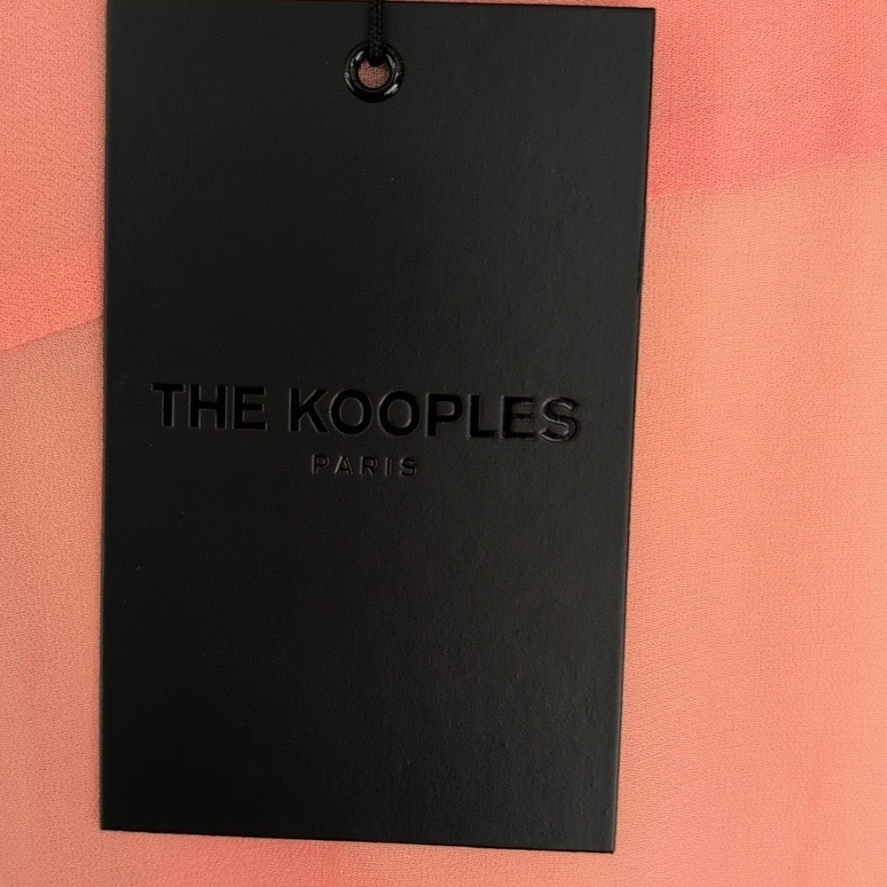 NWT The Kooples Pink Sweetie Ruffled V-Neck Blouse Size FR1/US4 - Picture 7 of 10